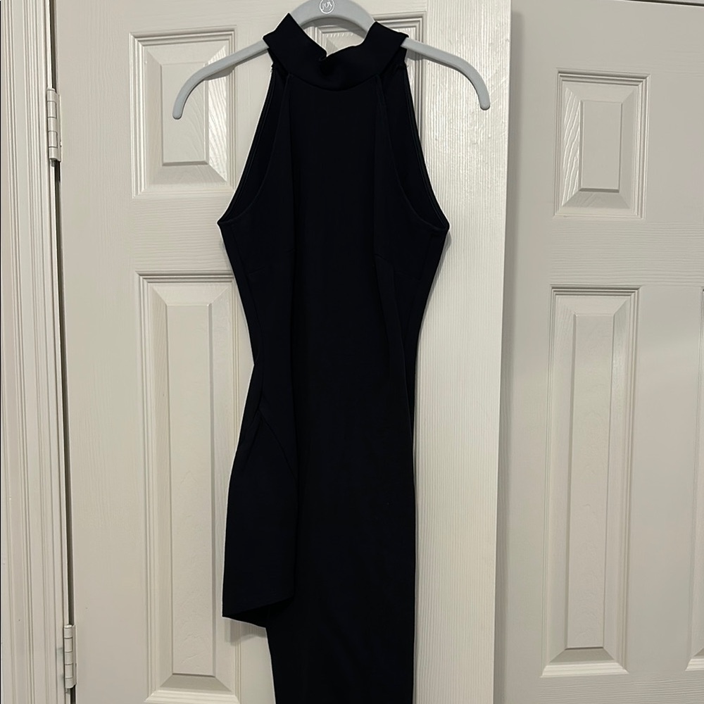 Elegant Black Halter Dress